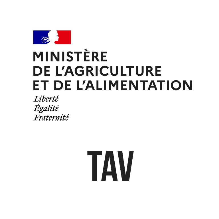 Logo du Ministère de l’Agriculture et de l’Alimentation avec mention TAV